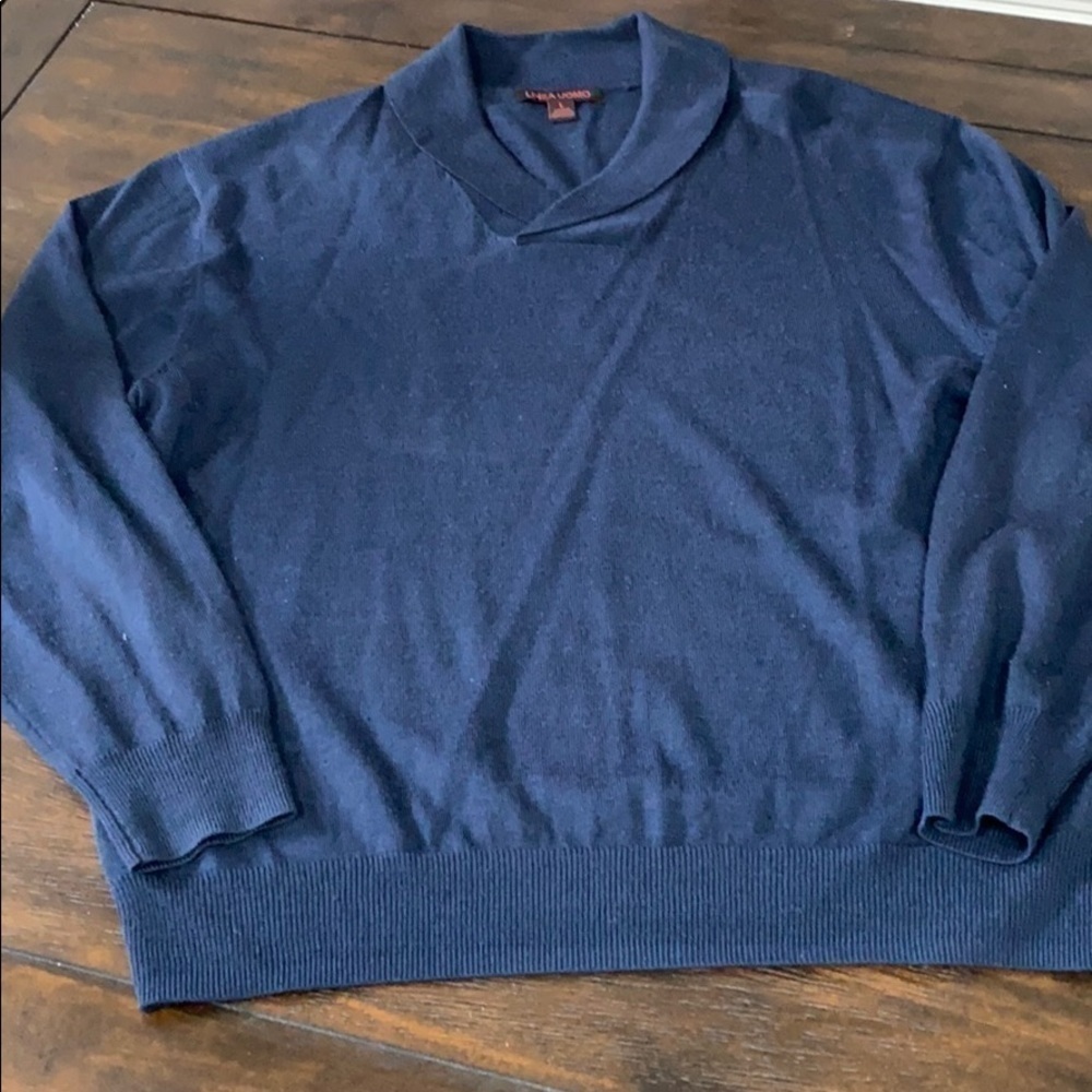 𝅺LINES Uomo Men’s Sweater Pullover Navy